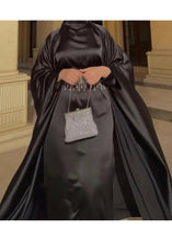 Abaya fashion open front abaya black color silk dress with diamond belt + Hijab made in Dubai for daily life and special occasions suitable for all women and outings