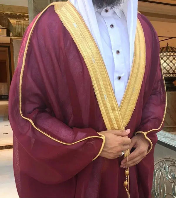 ROYAL RED BISHT ABAYA ONLINE