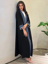 Elegant Black and Blue Abaya – Modest Fashion with Modern Flair ABAYA ONLINE