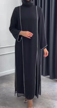 Elegant Black and White Abaya | Modern Modest Fashion Online