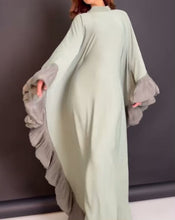 SAGE GREEN BUTTERFLY ABAYA
