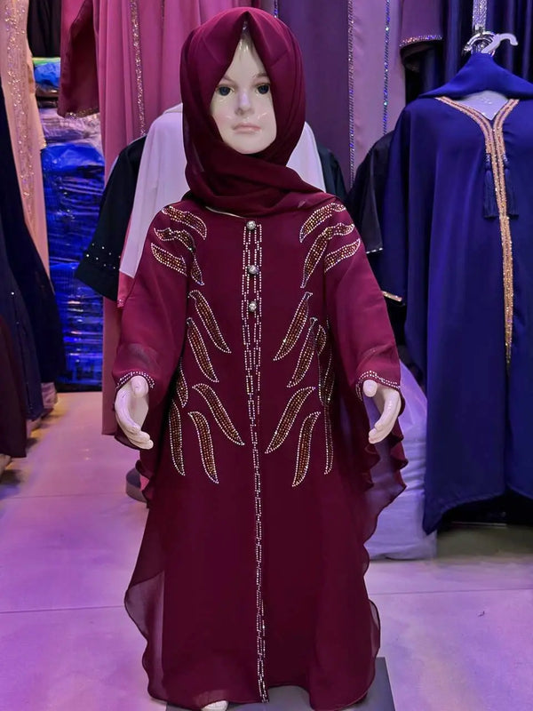 MAROON RED ABAYA ONLINE