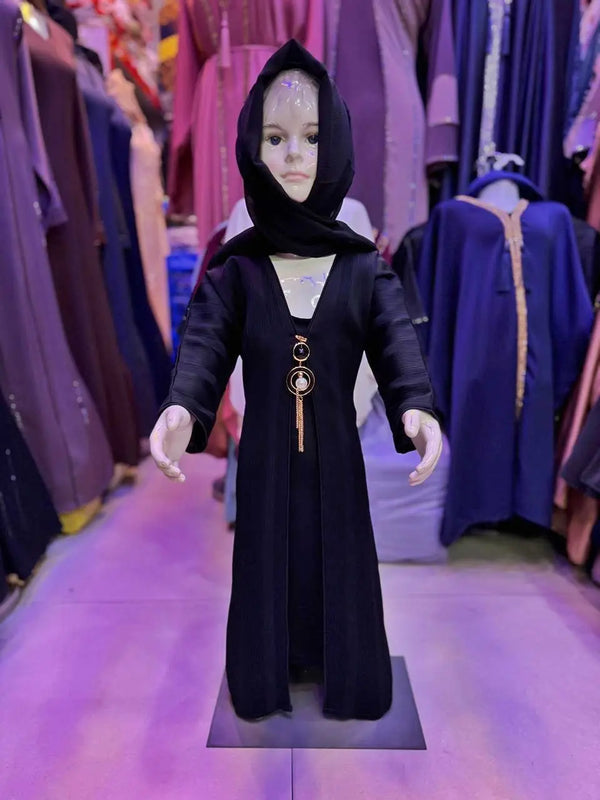SANTORINI BLACK ABAYA ONLINE