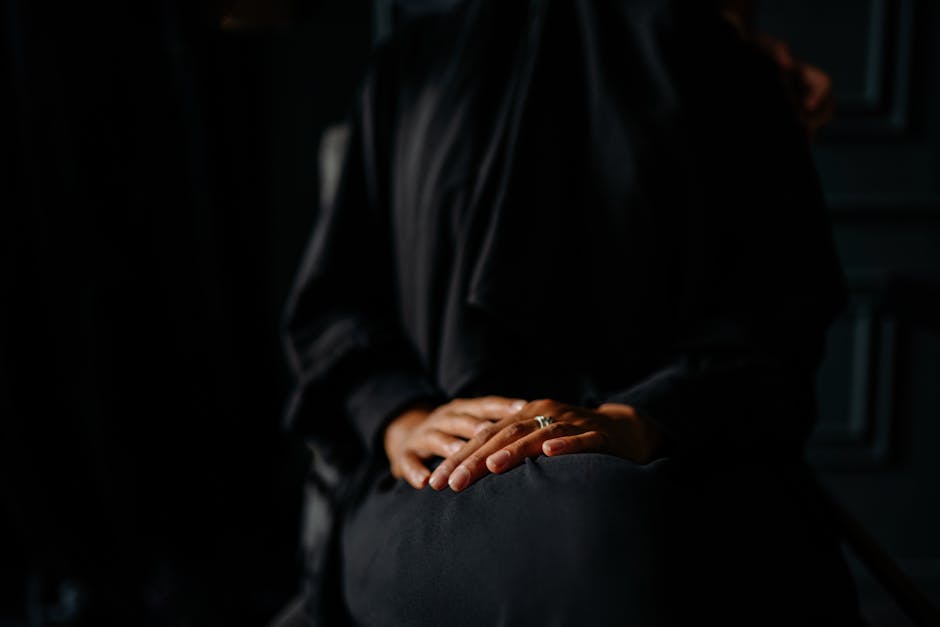 Dark Red Abaya