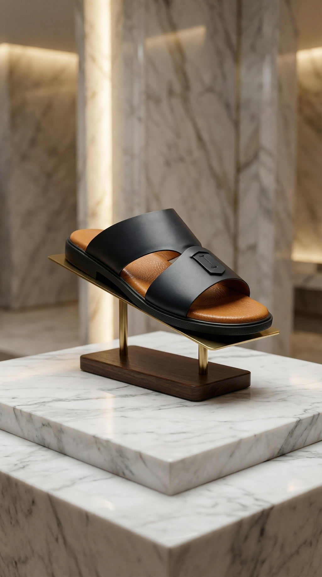 Arabic Traditional Leather Sandals-Black – Bold Simplicity, Everyday Comfort
