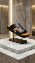 Arabic Traditional Leather Sandals-Black – Bold Simplicity, Everyday Comfort
