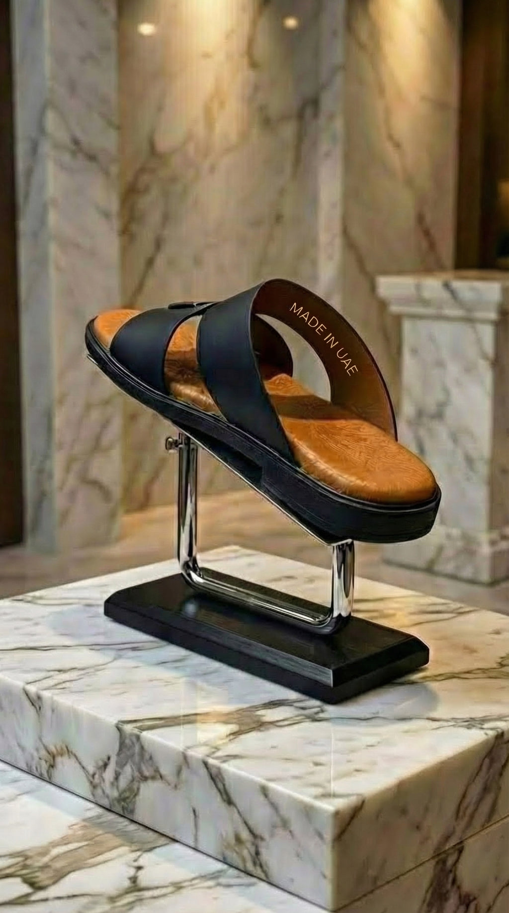 Arabic Traditional Leather Sandals-Black – Bold Simplicity, Everyday Comfort