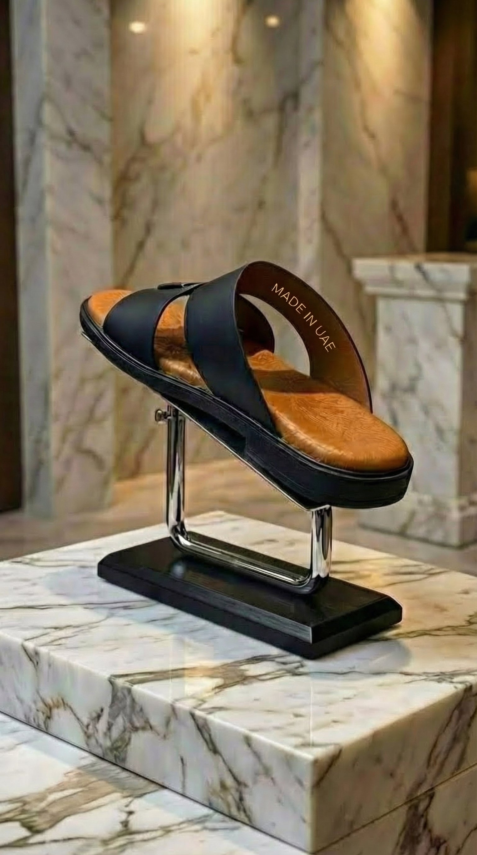 Arabic Traditional Leather Sandals-Black – Bold Simplicity, Everyday Comfort