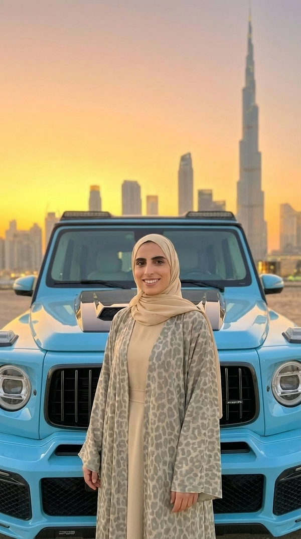 BEIGE LEOPARD ABAYA & HIJAB SET DUBAI