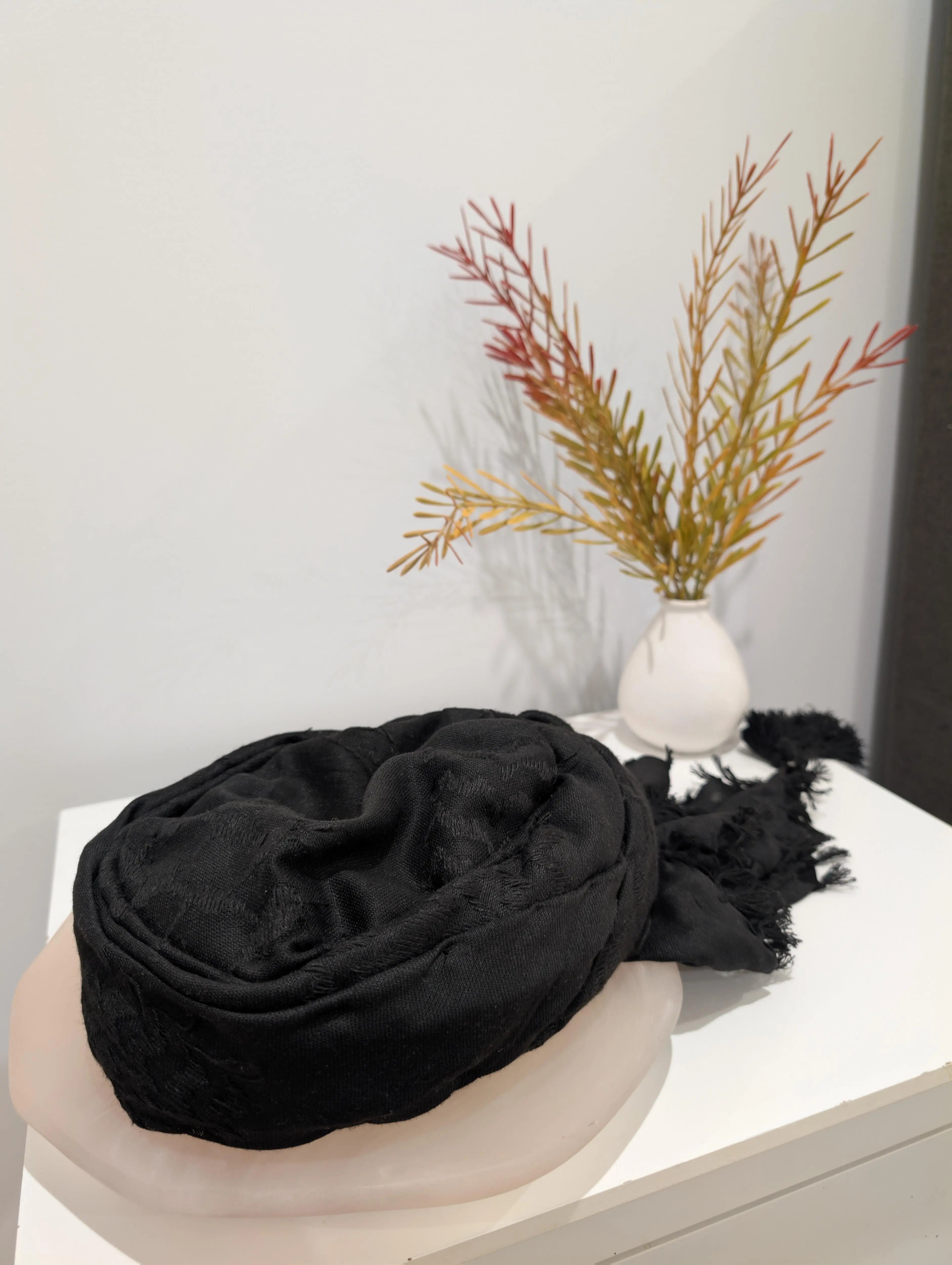 BLACK ARAB TURBAN CAP ABAYA ONLINE