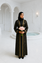 BLACK & GOLD ABAYA & HIJAB SET