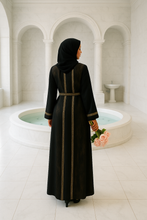 BLACK & GOLD ABAYA & HIJAB SET