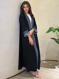 Elegant Black and Blue Abaya | Modest Islamic Fashion Online