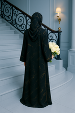 BLACK MARBLE ABAYA & HIJAB SET