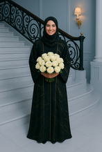 BLACK MARBLE ABAYA & HIJAB SET