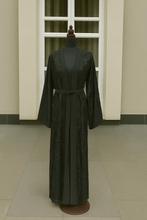 BLACK TEXTURE ABAYA & HIJAB SET DUBAI - ABAYA ONLINE