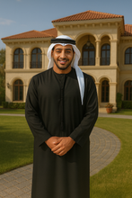 BLACK THOBE EMIRATI KANDURA