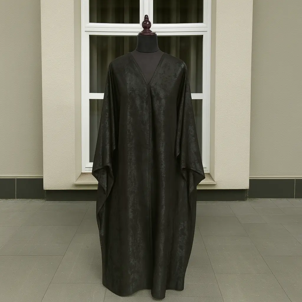 BLACK VELVET ABAYA & HIJAB SET - ABAYA ONLINE