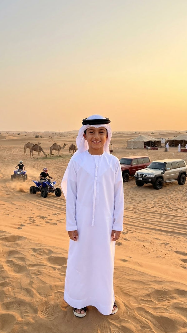 BOYS WHITE EMIRATI KANDURA THOBE
