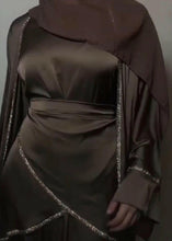 BROWN GLITTER ABAYA ONLINE