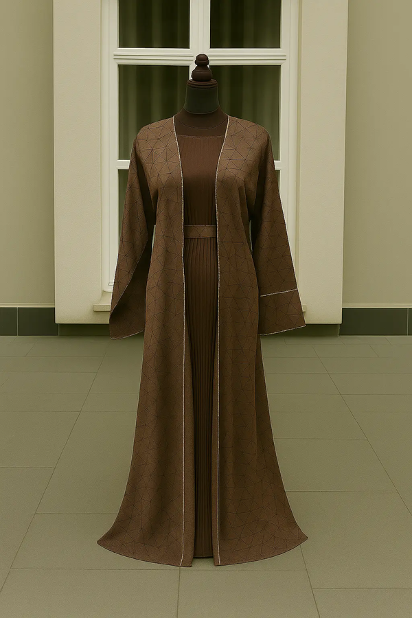 BROWN ON BROWN ABAYA & HIJAB SET ABAYA ONLINE