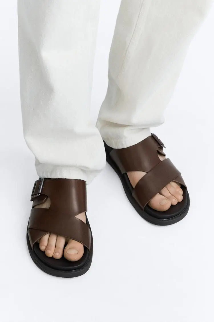 Brown Sandals – Timeless Comfort with a Rugged Edge ABAYA ONLINE