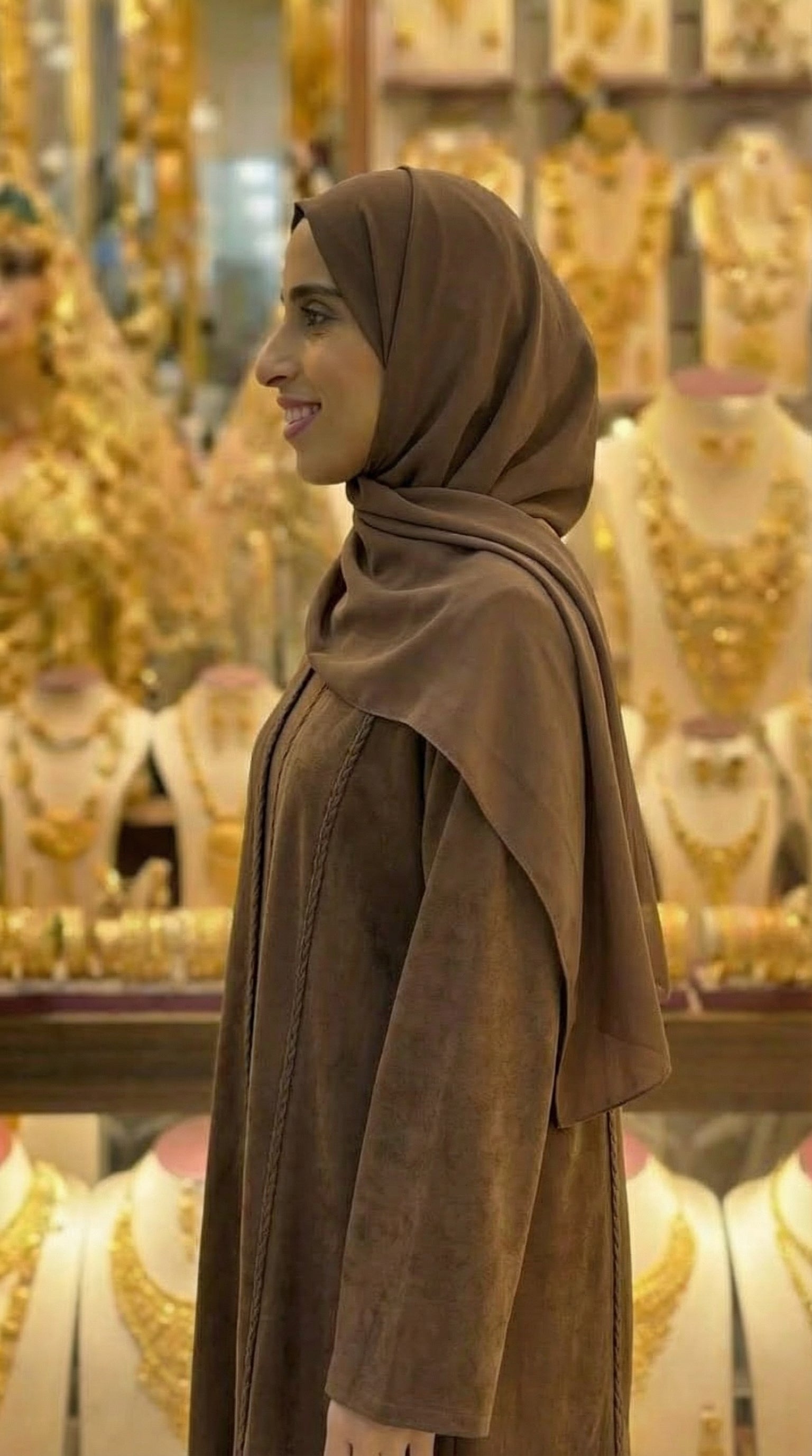 Olivgrünes 4-teiliges Abaya aus Seidensatin mit offener Vorderseite und Kleid, Kimono + Gürtel + Hijab, Schleier für Damen, arabische Frauen