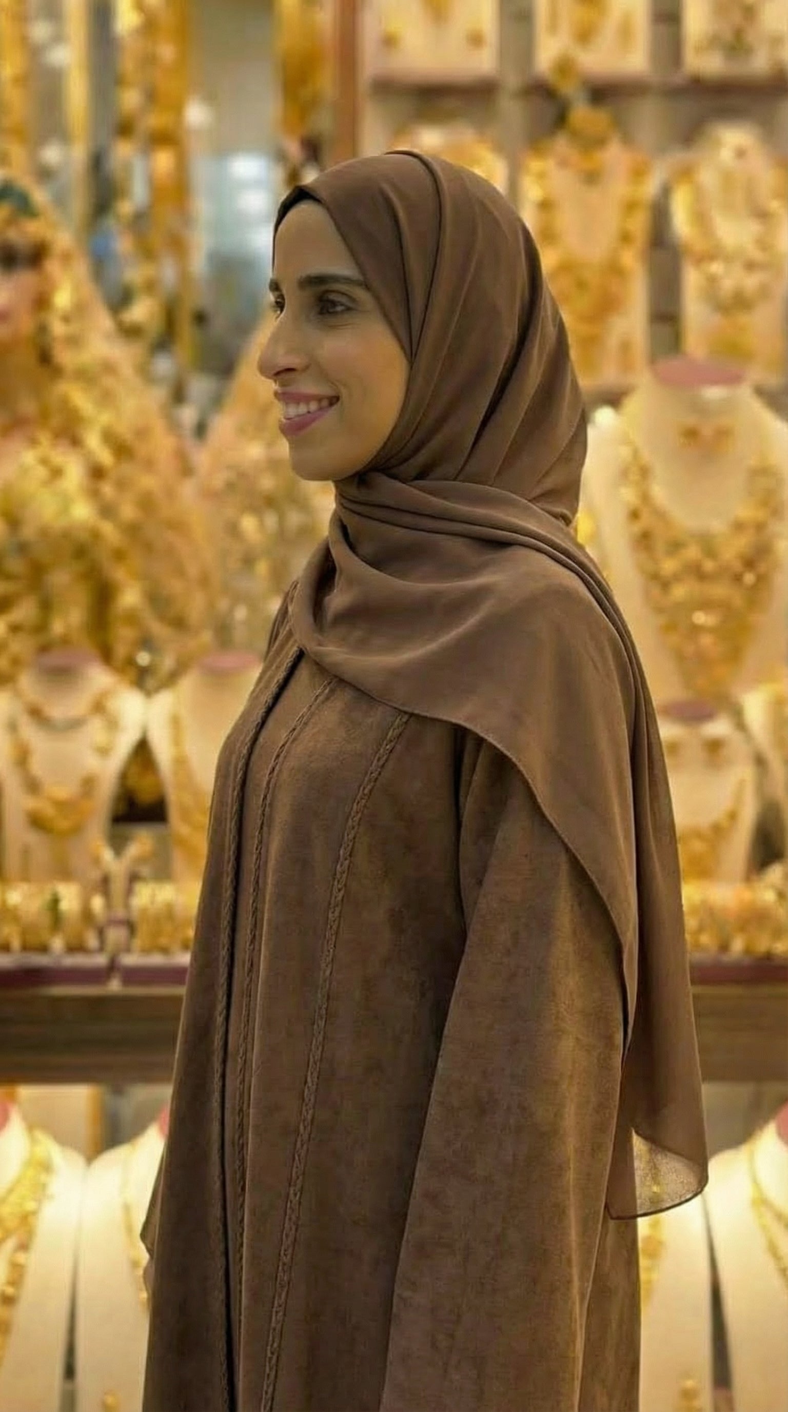 Olivgrünes 4-teiliges Abaya aus Seidensatin mit offener Vorderseite und Kleid, Kimono + Gürtel + Hijab, Schleier für Damen, arabische Frauen