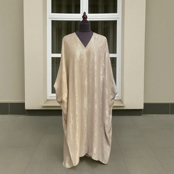 CREAM PINK VELVET BUTTERFLY ABAYA & HIJAB SET (Copy) ABAYA ONLINE