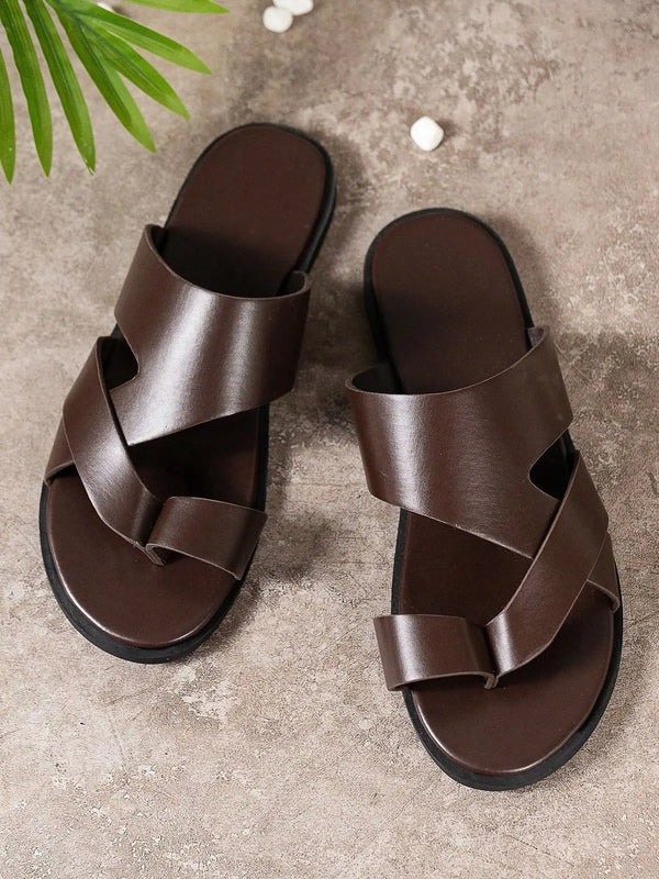 Classic Brown Leather Sandals – Rugged Comfort Meets Everyday Style ABAYA ONLINE