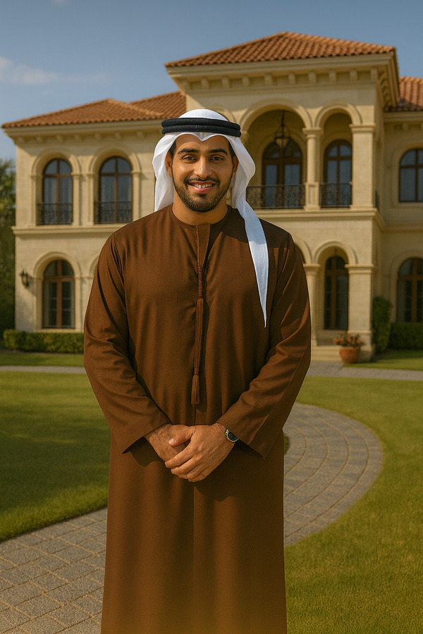 DARK BROWN THOBE EMIRATI KANDURA