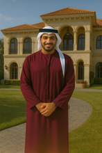 DARK RED THOBE EMIRATI KANDURA