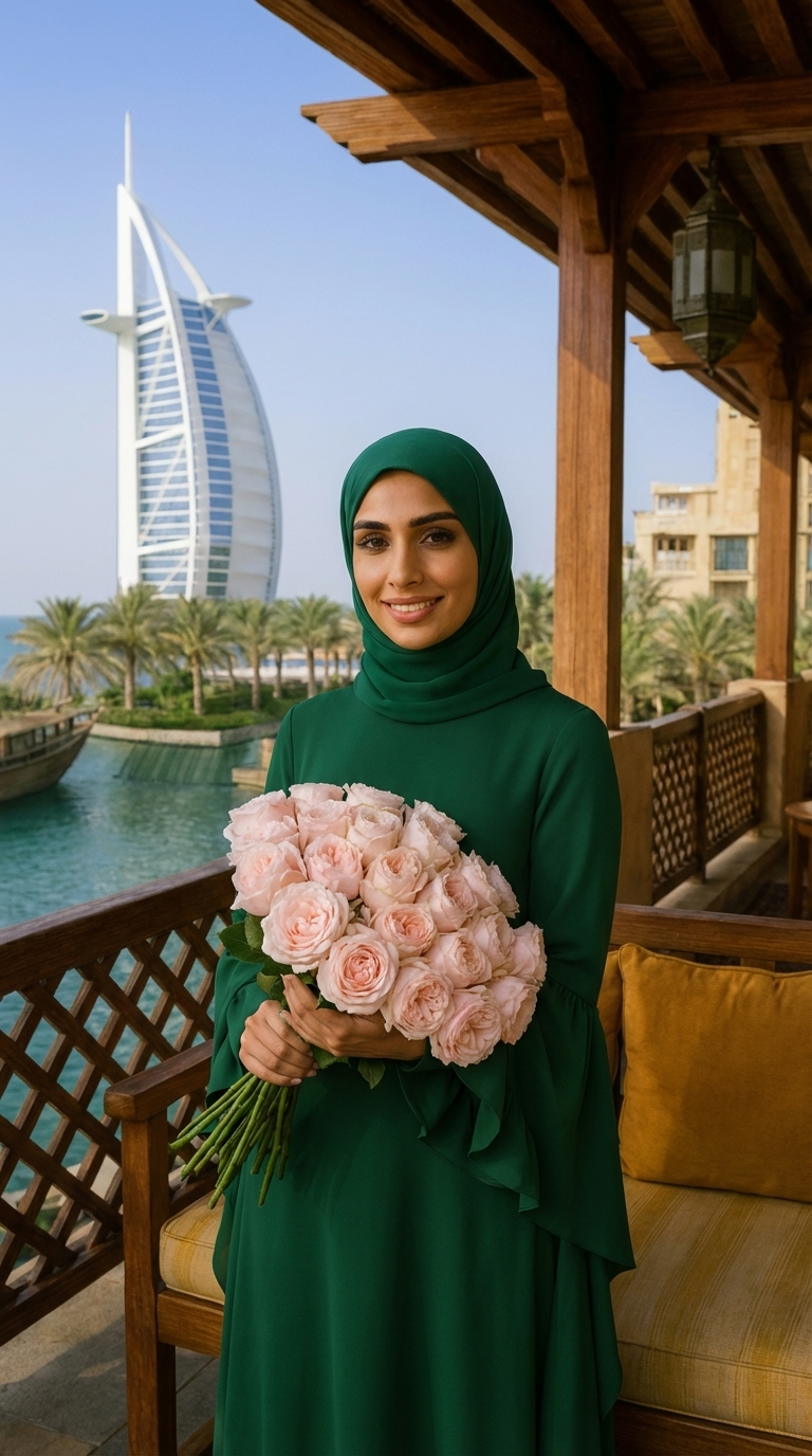 EMERALD GREEN BUTTERFLY ABAYA & HIJAB SET