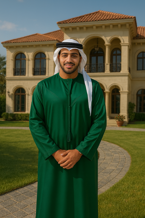 EMERALD GREEN THOBE EMIRATI KANDURA