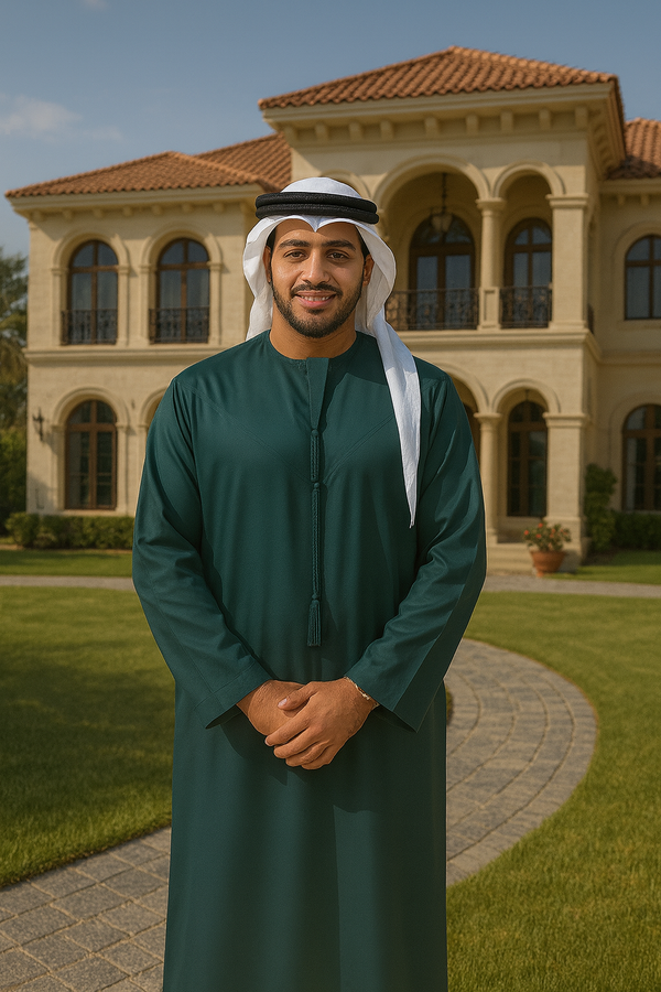 FOREST GREEN THOBE ARAB EMIRATI KANDURA