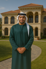 FOREST GREEN THOBE ARAB EMIRATI KANDURA