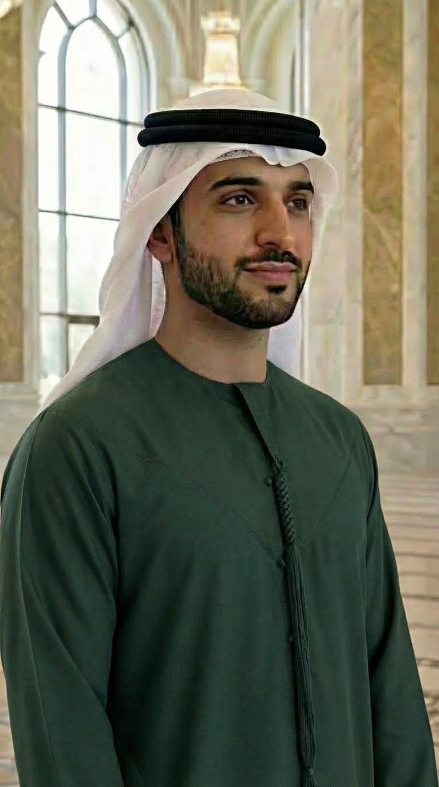 FOREST GREEN THOBE ARAB EMIRATI KANDURA