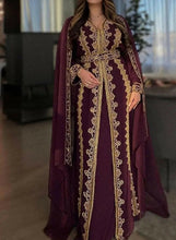 GOLD BURGUNDY ABAYA ONLINE