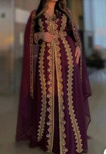 GOLD BURGUNDY ABAYA ONLINE