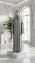 GRAY ELEGANCE ABAYA & HIJAB SET DUBAI