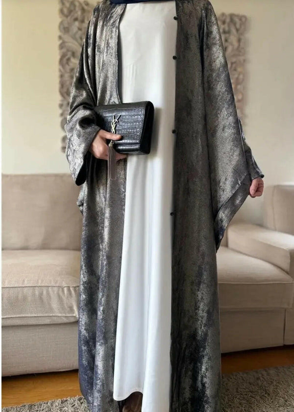 GRAY VELVET ABAYA ONLINE