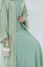 GREEN PASTEL ABAYA ONLINE