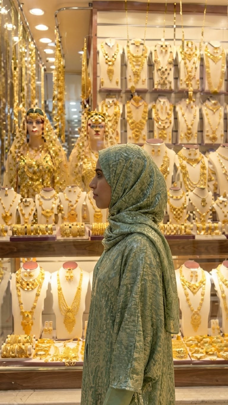 Olivgrünes 4-teiliges Abaya aus Seidensatin mit offener Vorderseite und Kleid, Kimono + Gürtel + Hijab, Schleier für Damen, arabische Frauen