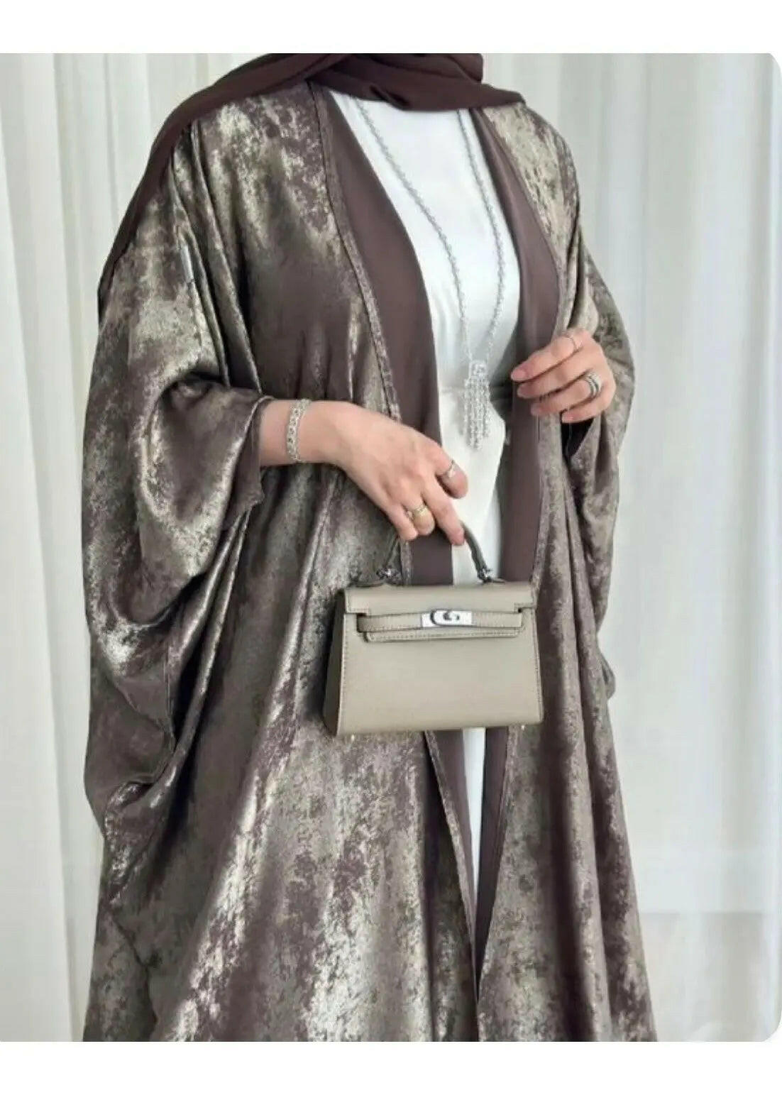 VELVET GREY ABAYA ONLINE