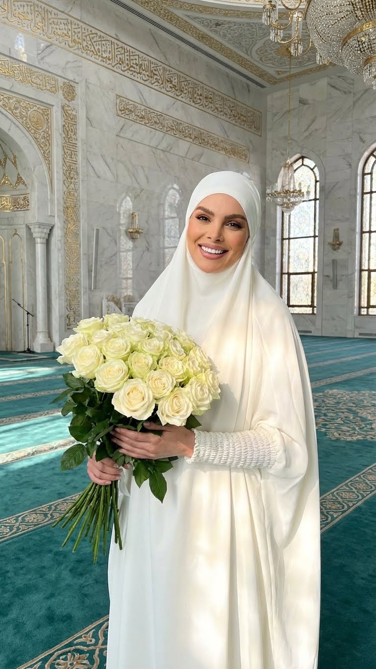 Eleganter einteiliger Jilbab aus luxuriösem Stoff mit gesmokten Ärmeln und integriertem Mundstück. Hergestellt in Dubai für den täglichen Gebrauch.