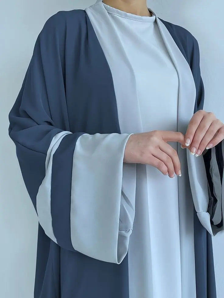 Skyline Grace – Light Blue Abaya for a Serene Look -Abaya with hijab set ABAYA ONLINE