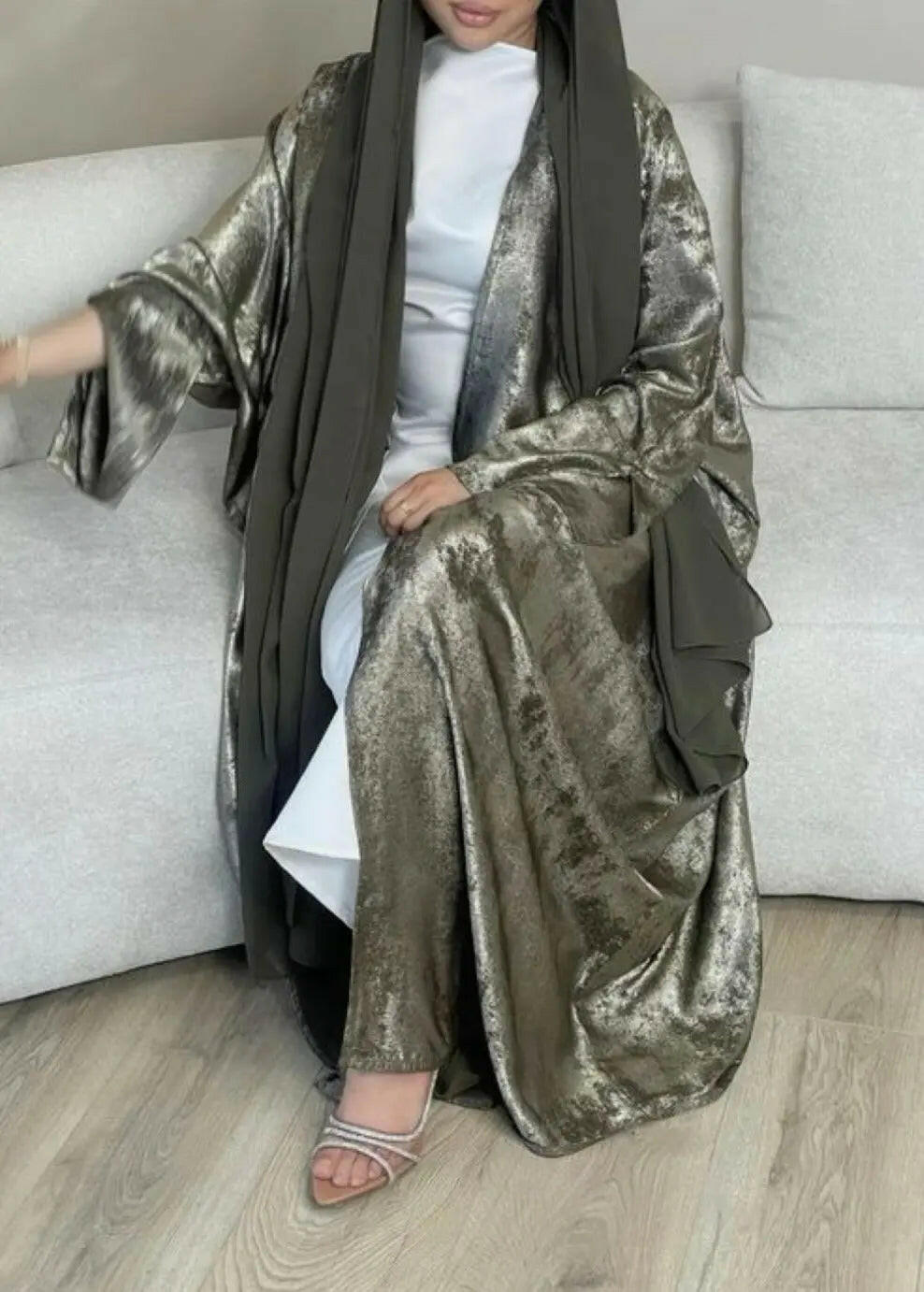 LUXURY GREY ABAYA ONLINE
