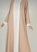 Elegant  Baby pink abaya dress 3 piece open front for daily life