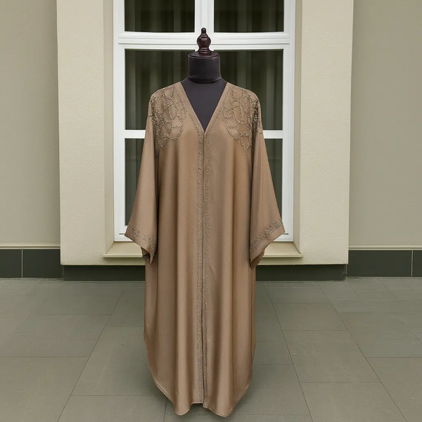 MOCHA SILK BUTTERFLY ABAYA & HIJAB SET ABAYA ONLINE