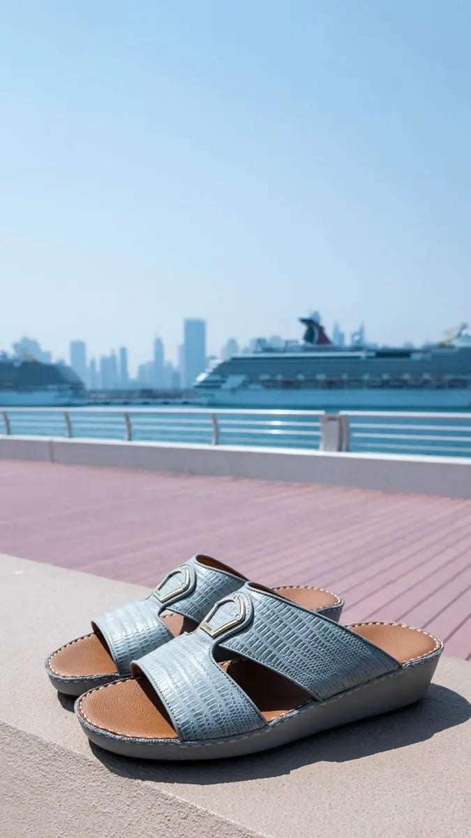 Matte Beige Designer Slide Sandals – Bold Simplicity, Signature Comfort ABAYA ONLINE